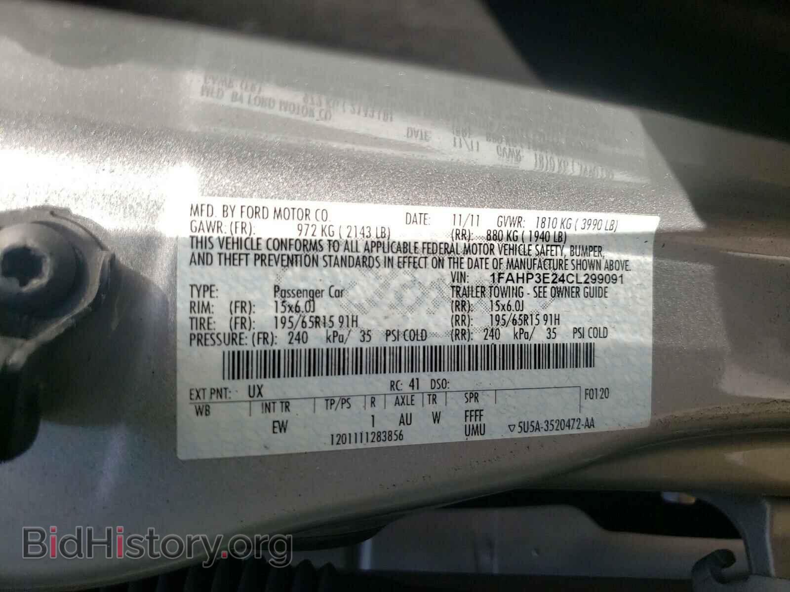 2012 FORD FOCUS - VIN: 1FAHP3E24CL299091 - Photo 10