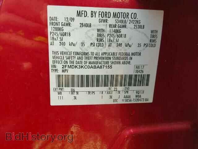 2010 FORD EDGE - VIN: 2FMDK3KC0ABA87155 - Фото 10