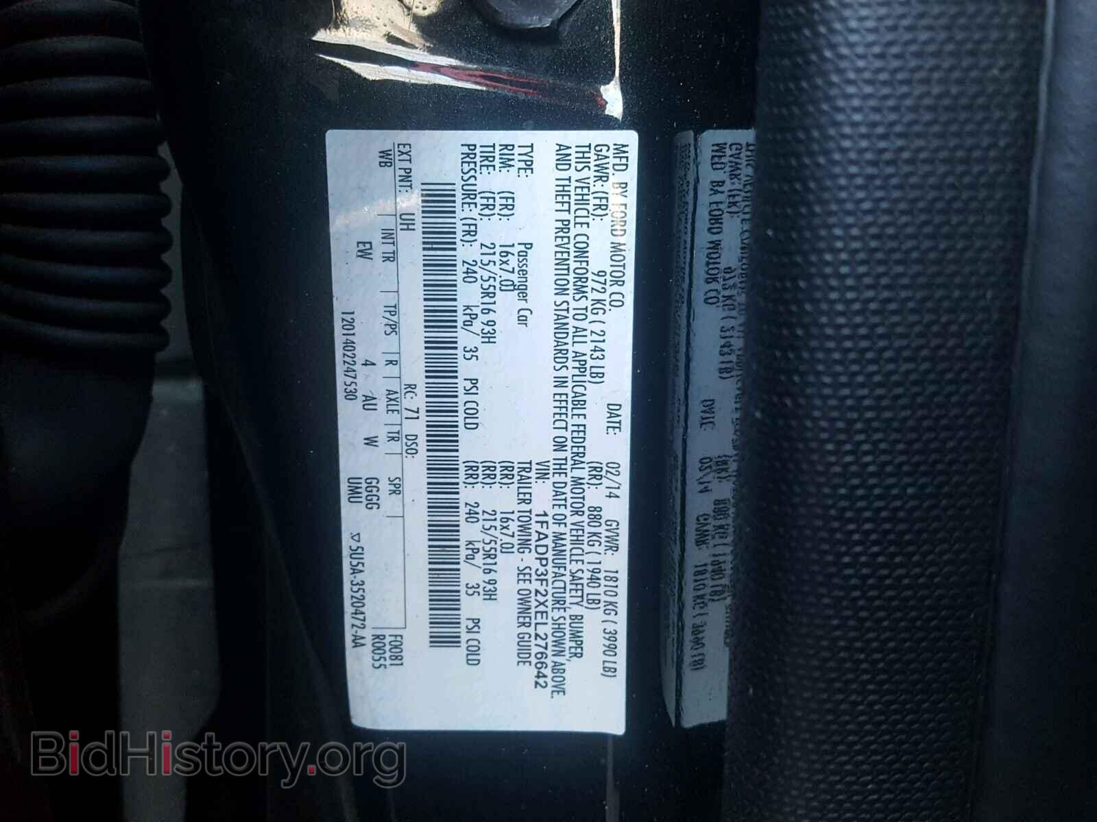 2014 FORD FOCUS - VIN: 1FADP3F2XEL276642 - Фото 10