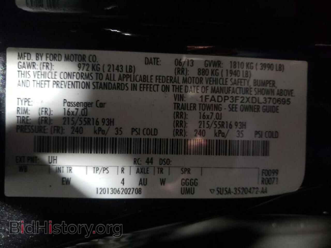 2013 FORD FOCUS - VIN: 1FADP3F2XDL370695 - Photo 10