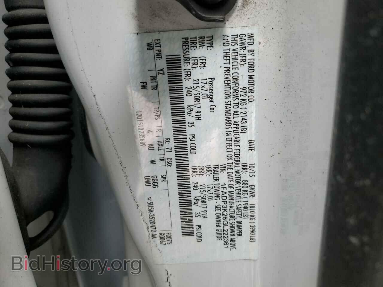 2016 FORD FOCUS - VIN: 1FADP3K26GL222361 - Фото 12