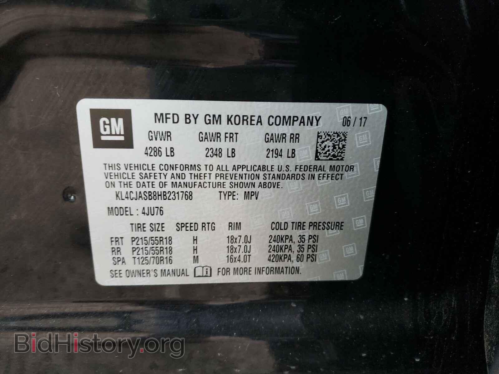 2017 BUICK ENCORE - VIN: KL4CJASB8HB231768 - Photo 10