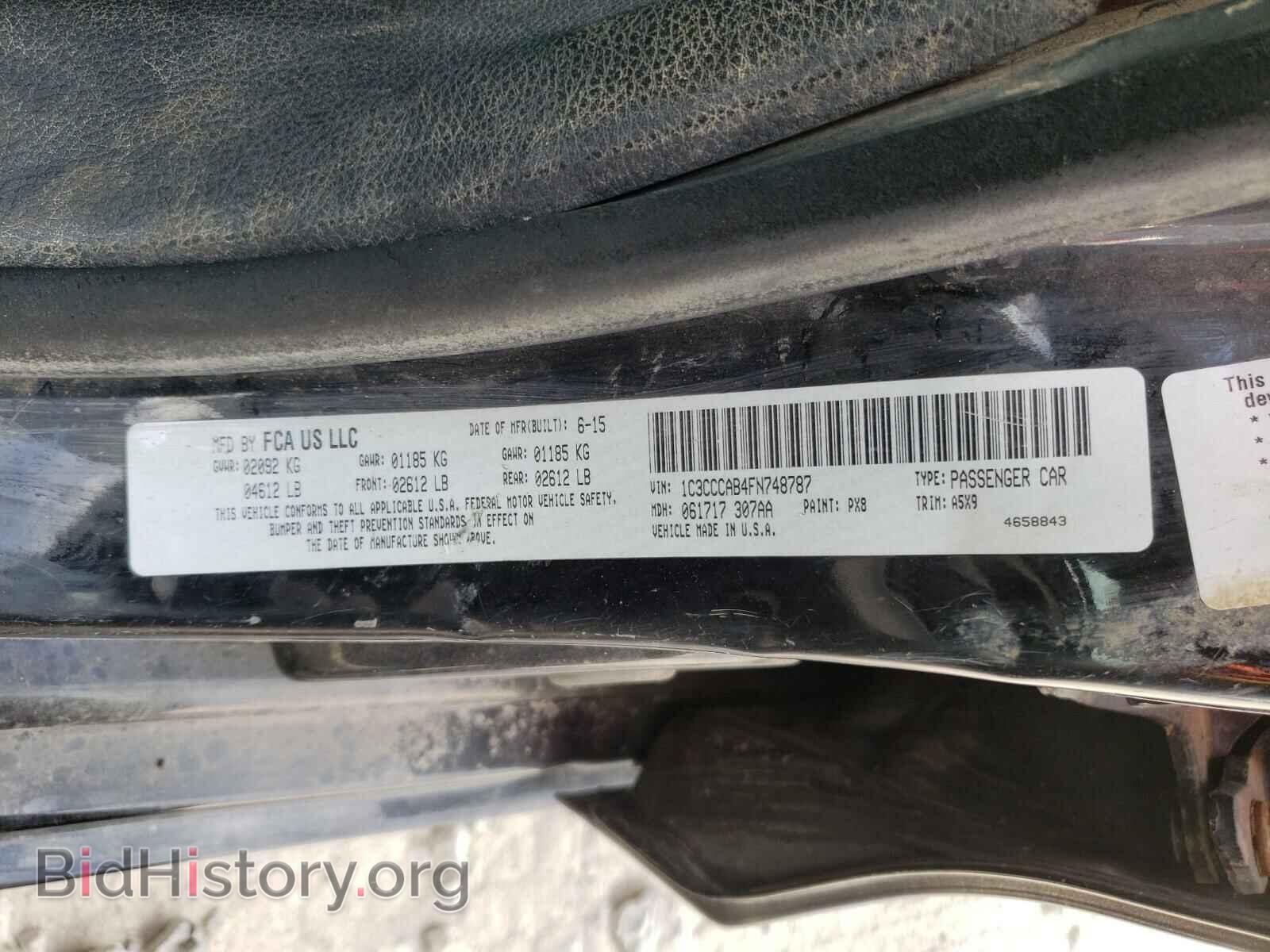 2015 CHRYSLER 200 - VIN: 1C3CCCAB4FN748787 - Фото 10
