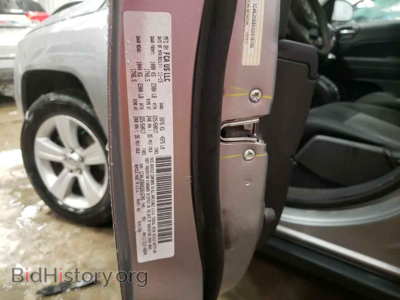 2016 JEEP COMPASS - VIN: 1C4NJDBB0GD616745 - Фото 12