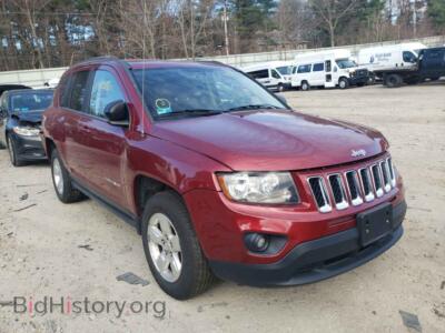 2014 Jeep COMPASS Compass SP, burgundy — VIN 1C4NJCBAXED829488, Copart
