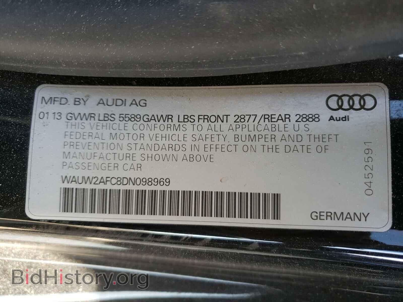 2013 AUDI S7/RS7 - VIN: WAUW2AFC8DN098969 - Фото 10