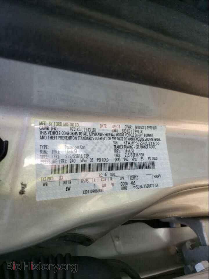 2012 FORD FOCUS - VIN: 1FAHP3F20CL233765 - Photo 10