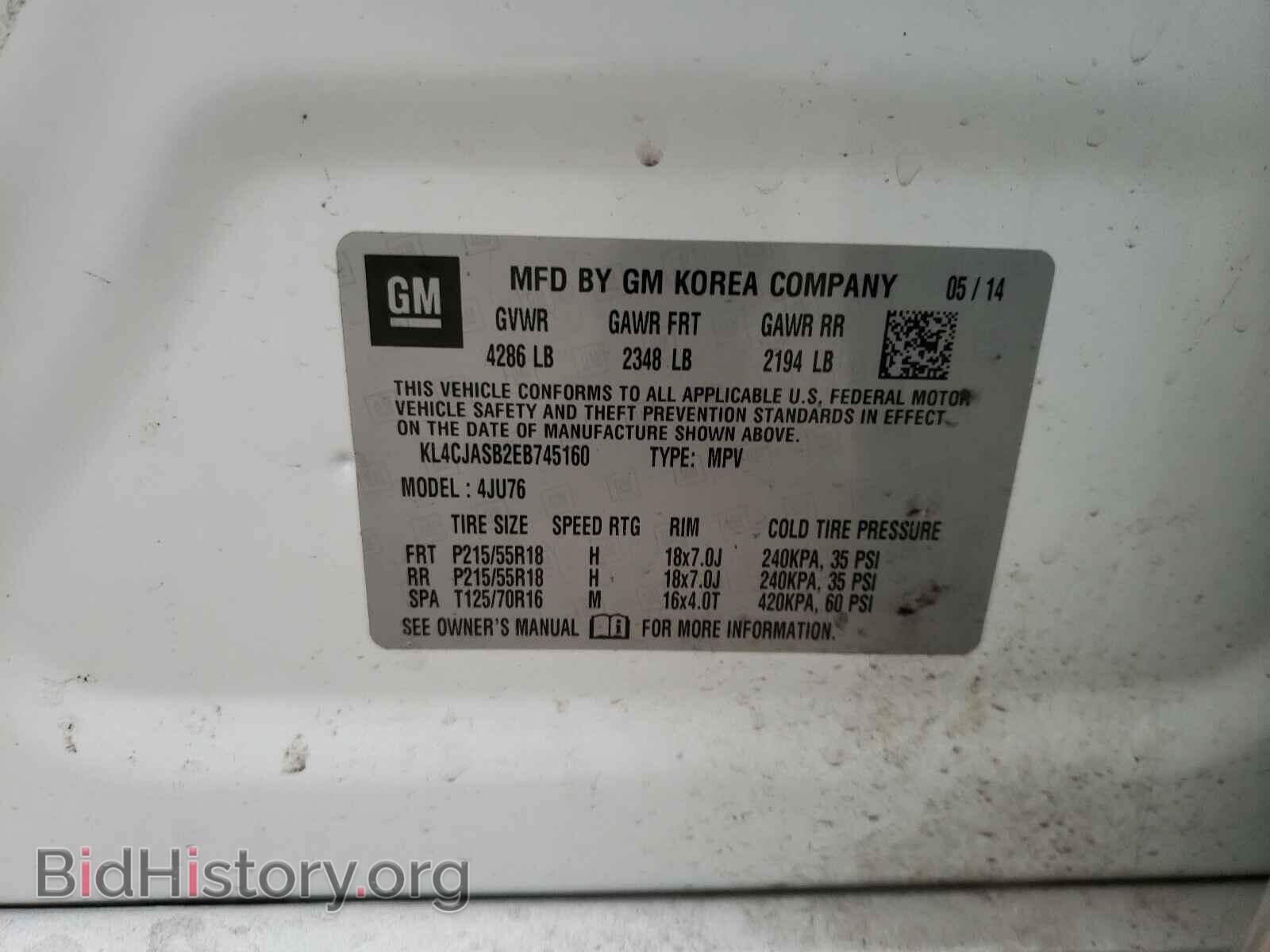 2014 BUICK ENCORE - VIN: KL4CJASB2EB745160 - Photo 10