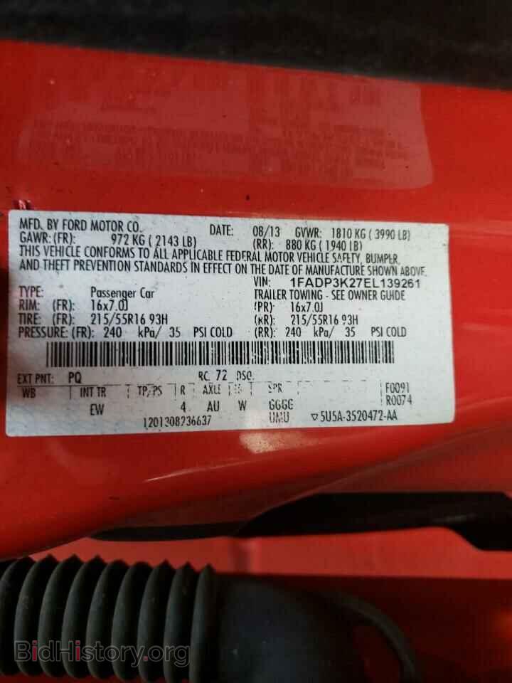 2014 FORD FOCUS - VIN: 1FADP3K27EL139261 - Photo 12