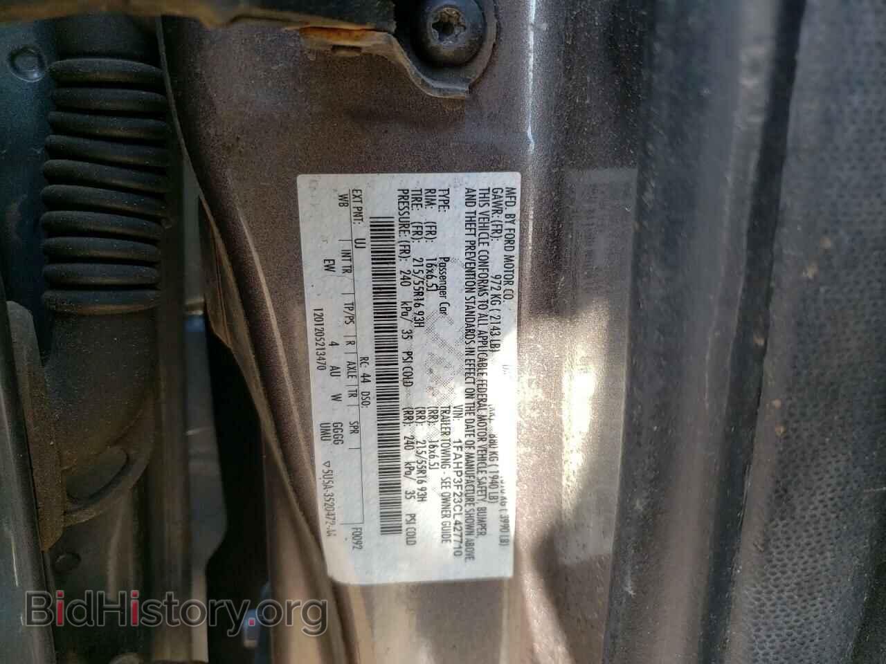 2012 FORD FOCUS - VIN: 1FAHP3F23CL427710 - Фото 10