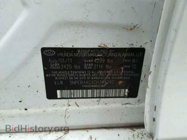 2012 HYUNDAI SONATA - VIN: 5NPEB4ACXCH346242 - Photo 10
