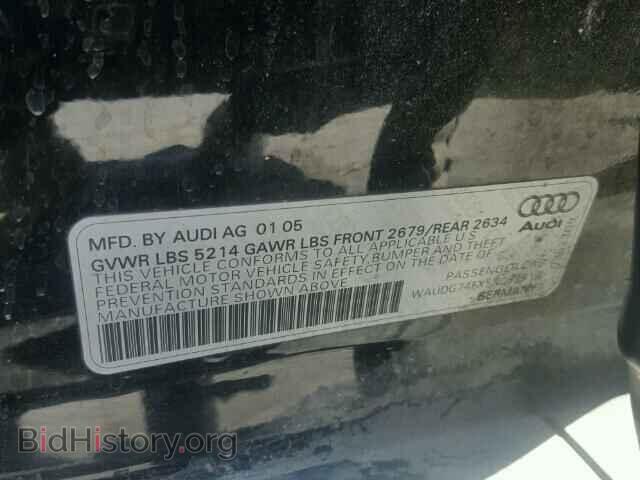 2005 AUDI A6 - VIN: WAUDG74FX5N087918 - Фото 10
