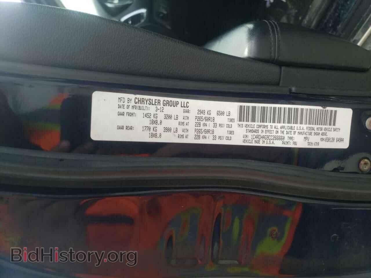 2012 DODGE DURANGO - VIN: 1C4RDHAG9CC266660 - Photo 10