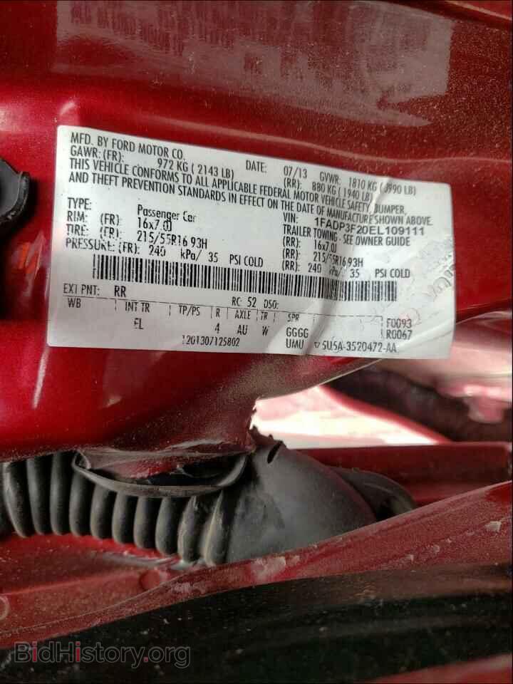 2014 FORD FOCUS - VIN: 1FADP3F20EL109111 - Фото 10