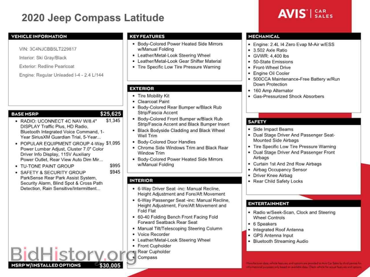 2020 JEEP COMPASS - VIN: 3C4NJCBB5LT229817 - Фото 13