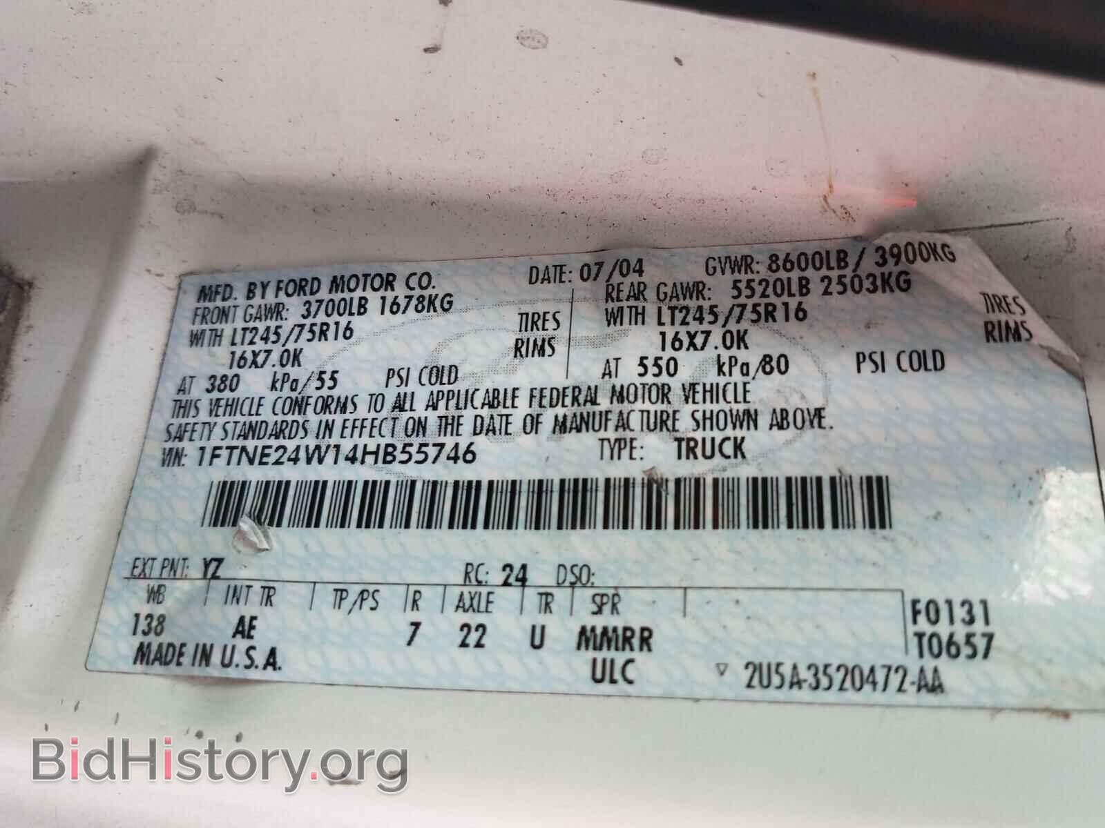 2004 FORD ECONOLINE - VIN: 1FTNE24W14HB55746 - Photo 10