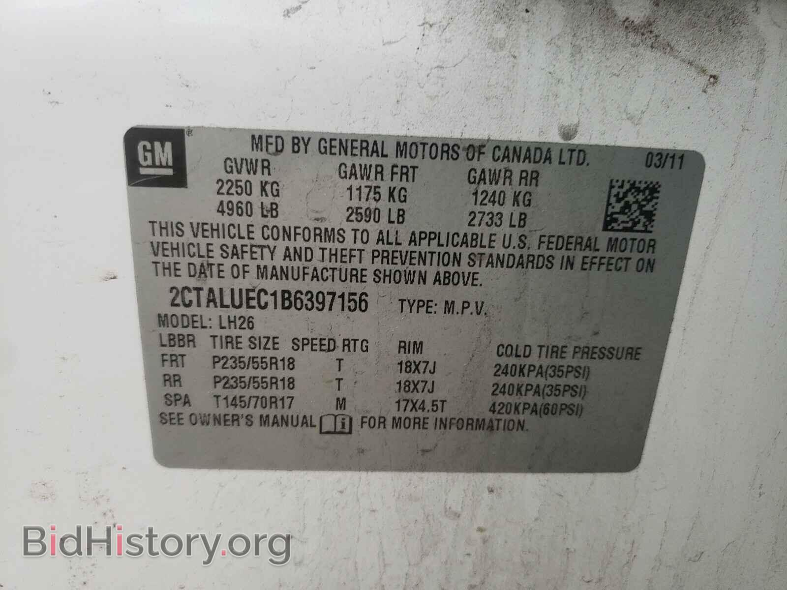 2011 GMC TERRAIN - VIN: 2CTALUEC1B6397156 - Фото 10