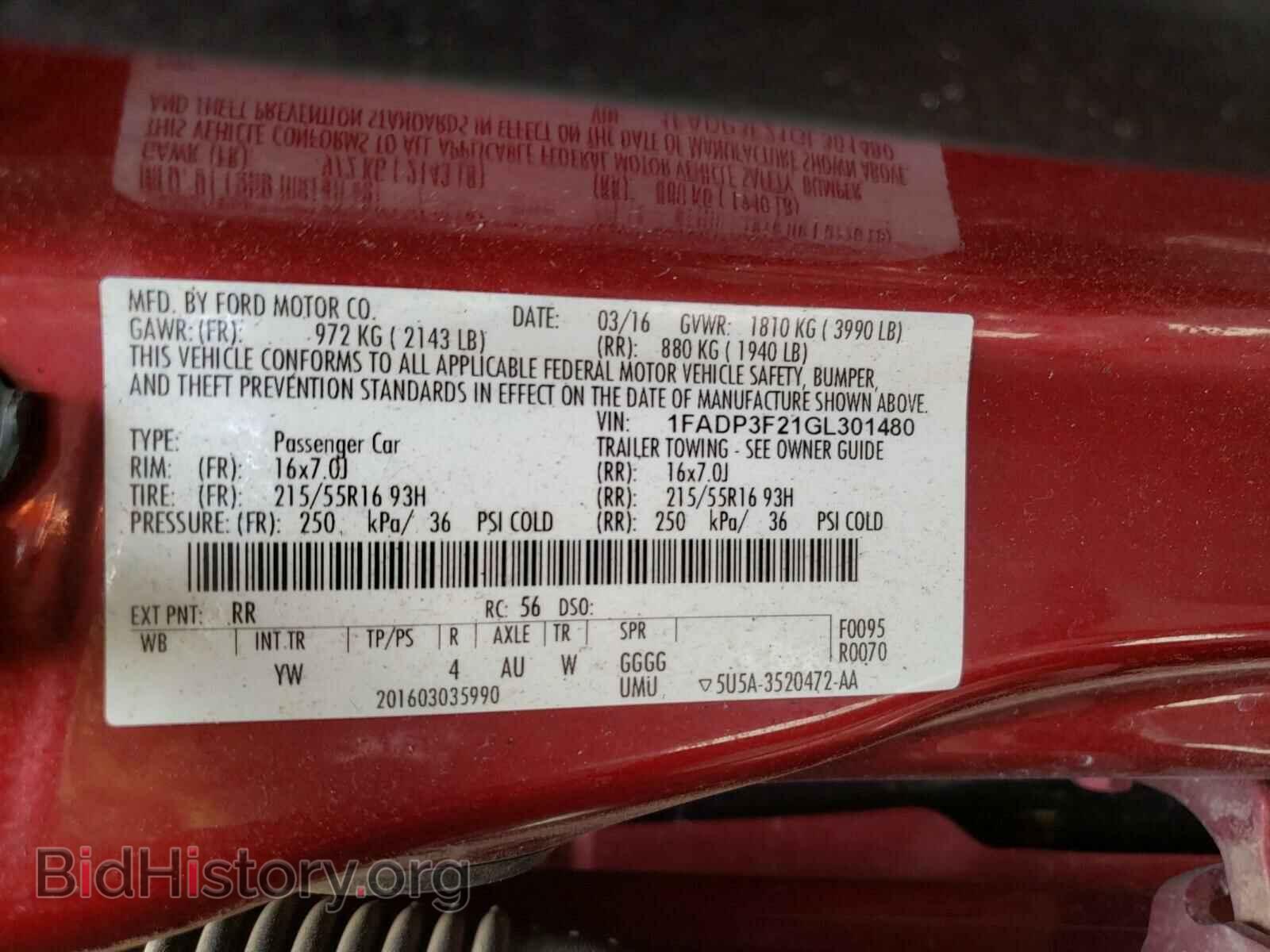 2016 FORD FOCUS - VIN: 1FADP3F21GL301480 - Photo 10