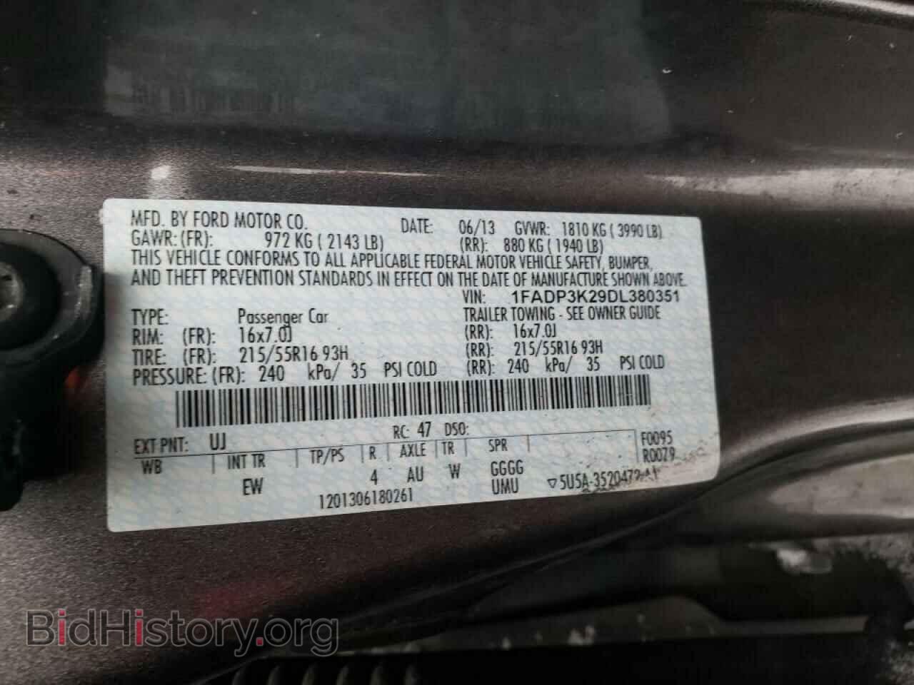 2013 FORD FOCUS - VIN: 1FADP3K29DL380351 - Фото 12