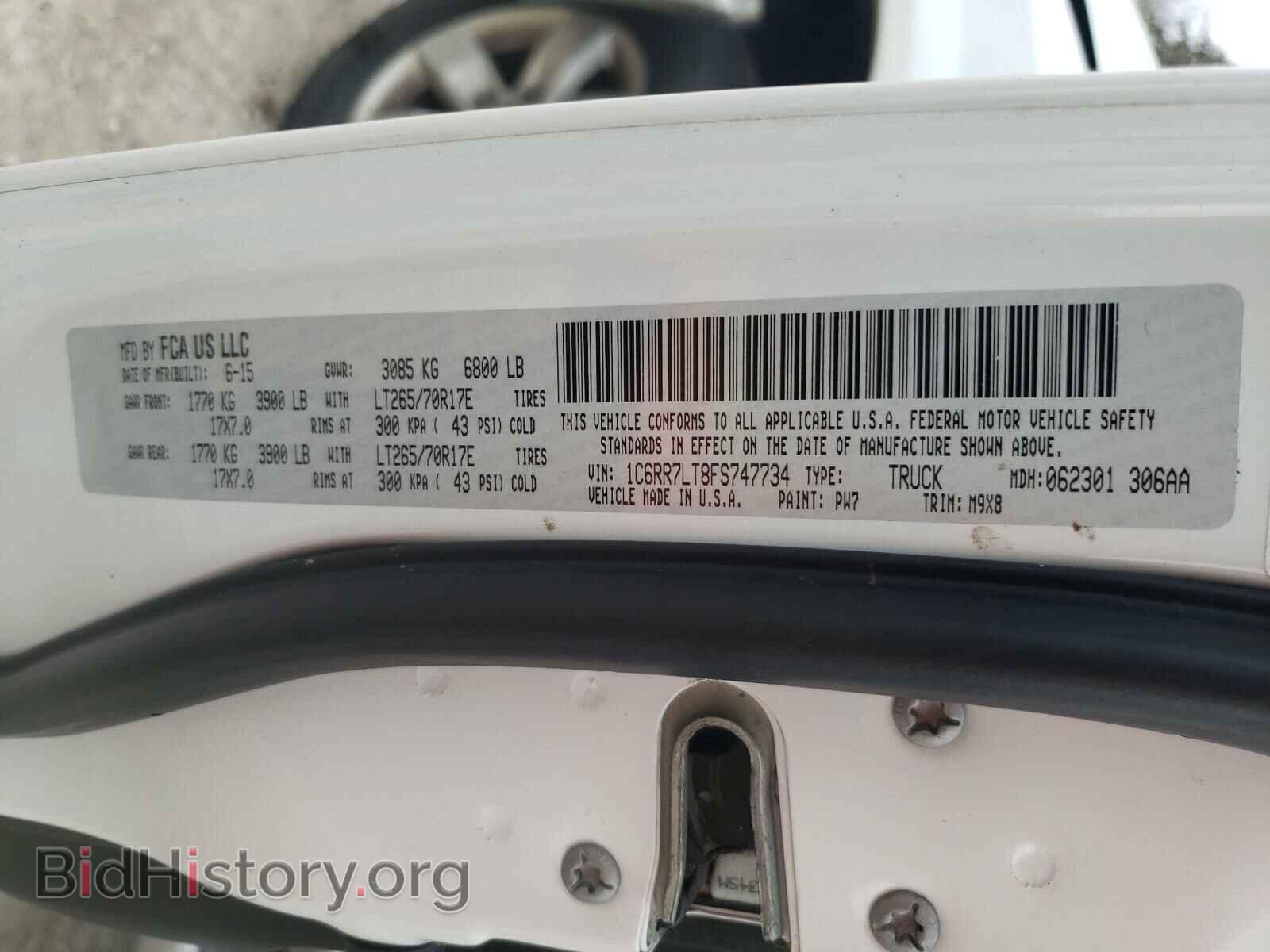 2015 RAM 1500 - VIN: 1C6RR7LT8FS747734 - Photo 10