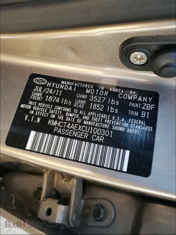 2012 HYUNDAI ACCENT - VIN: KMHCT4AEXCU100301 - Фото 10