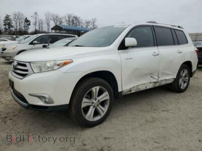 2013 Toyota HIGHLANDER Limited, white — VIN 5TDYK3EH6DS107943, Copart