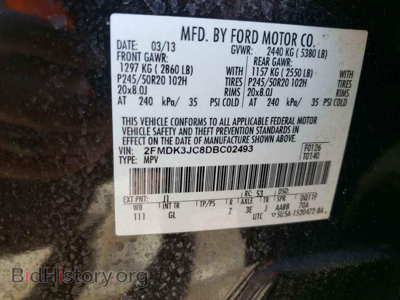 2013 FORD EDGE - VIN: 2FMDK3JC8DBC02493 - Photo 10