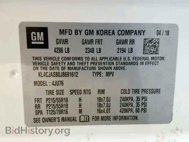 2018 BUICK ENCORE PRE - VIN: KL4CJASB0JB691612 - Фото 10