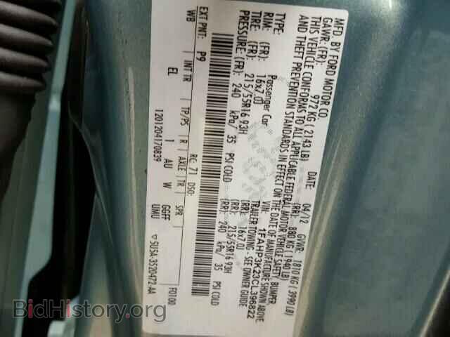 2012 FORD FOCUS - VIN: 1FAHP3K23CL396822 - Фото 10