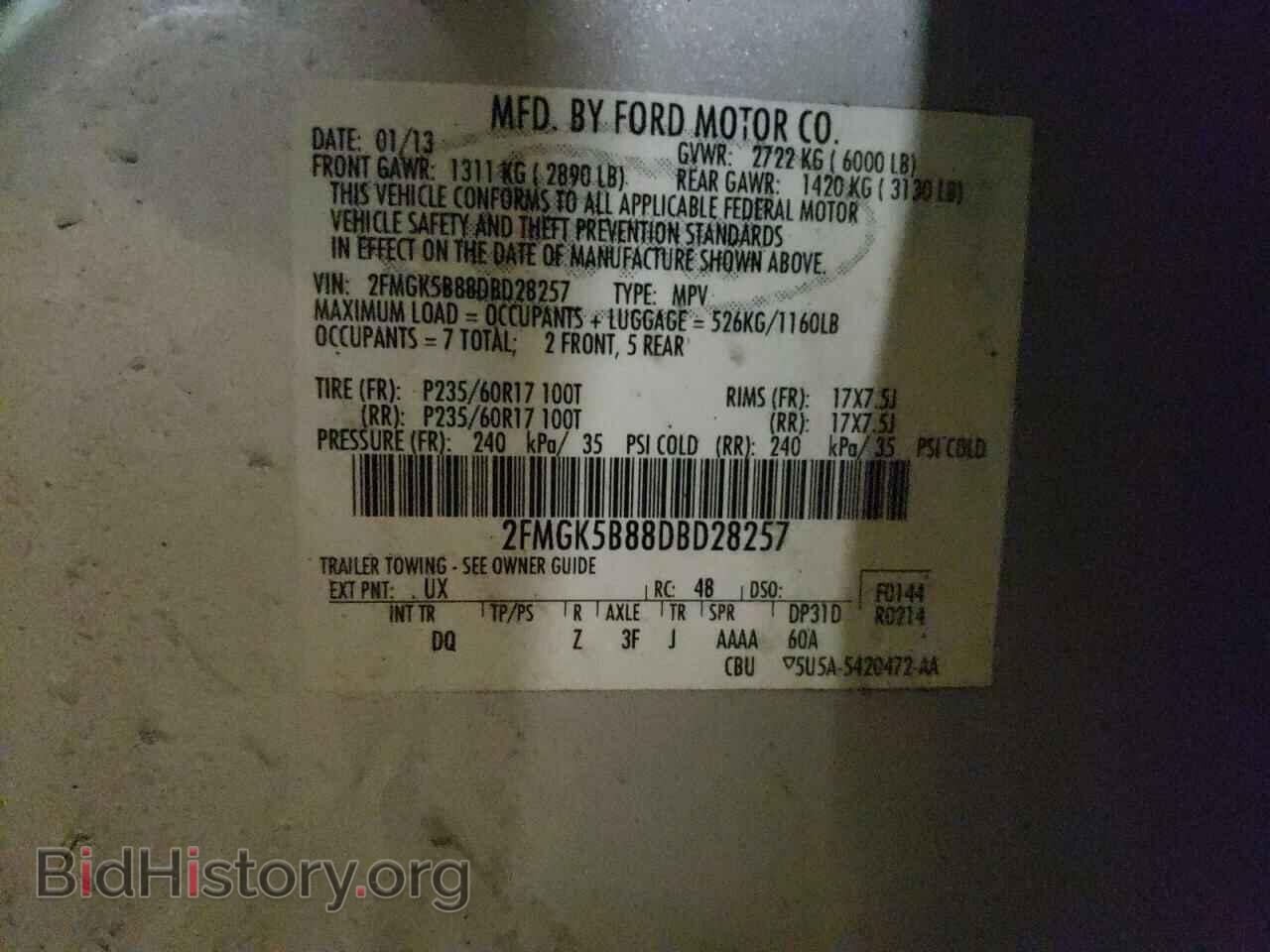 2013 FORD FLEX - VIN: 2FMGK5B88DBD28257 - Photo 10