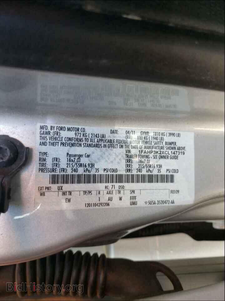 2012 FORD FOCUS - VIN: 1FAHP3K2XCL147319 - Photo 10