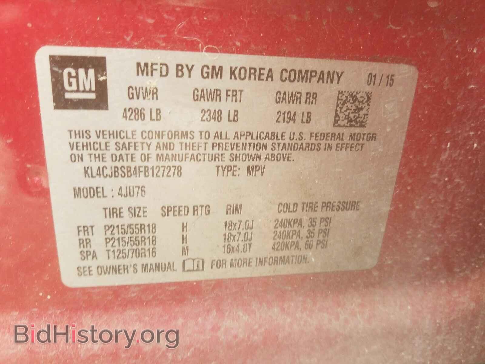 2015 BUICK ENCORE - VIN: KL4CJBSB4FB127278 - Photo 10