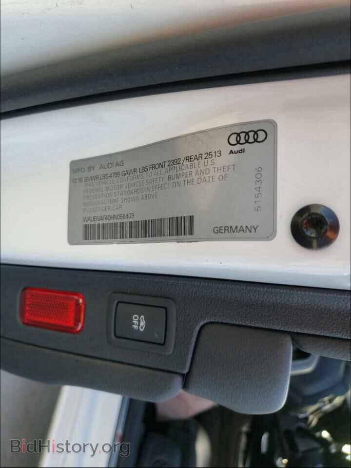 2017 AUDI A4 - VIN: WAUENAF40HN056409 - Фото 10