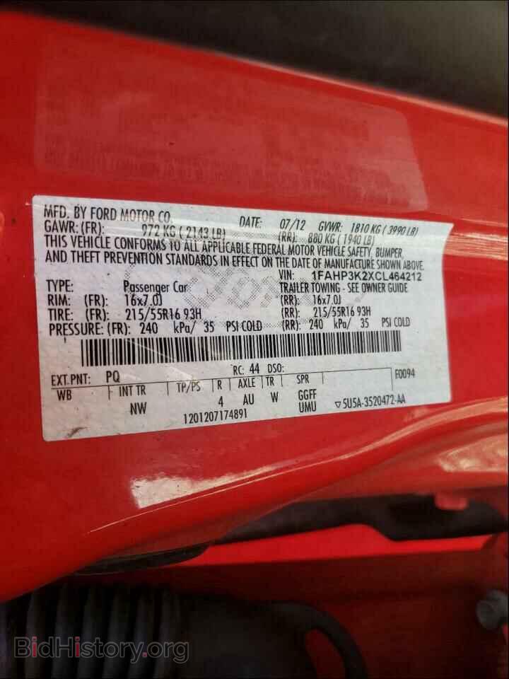 2012 FORD FOCUS - VIN: 1FAHP3K2XCL464212 - Photo 10