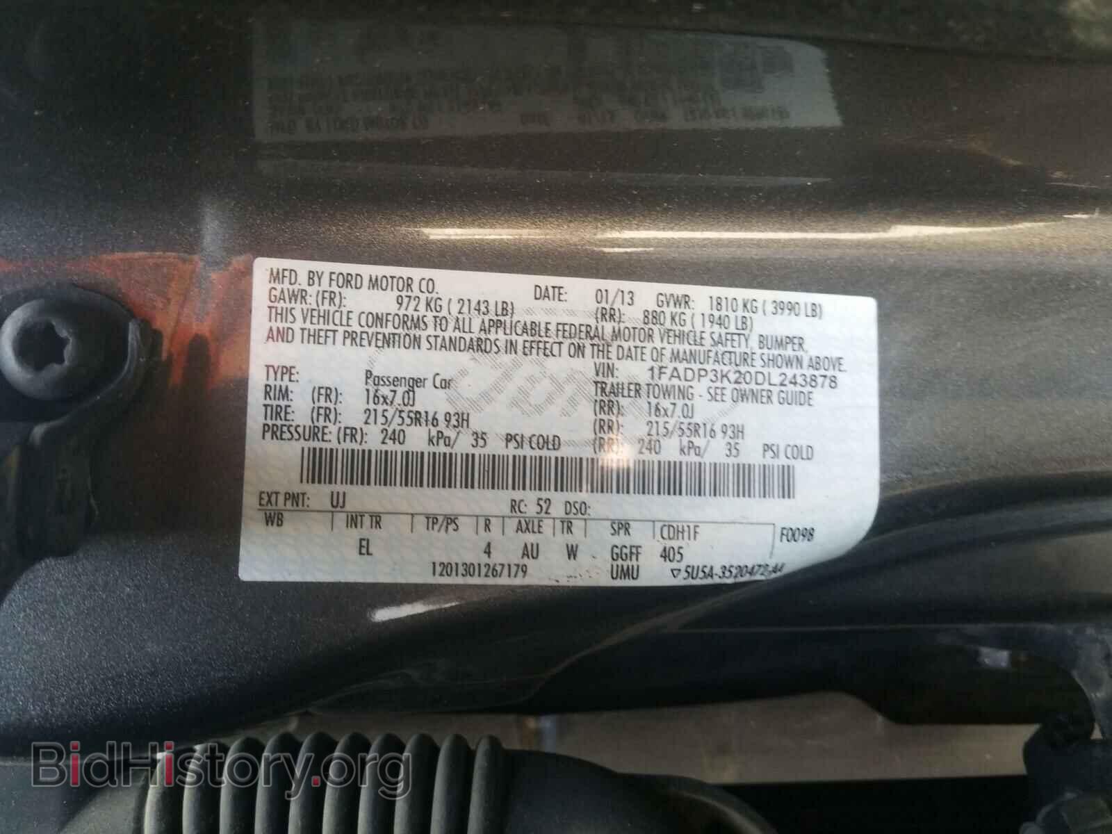2013 FORD FOCUS - VIN: 1FADP3K20DL243878 - Photo 10