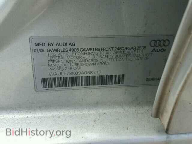 2009 AUDI A4 - VIN: WAULF78K09A068717 - Фото 10