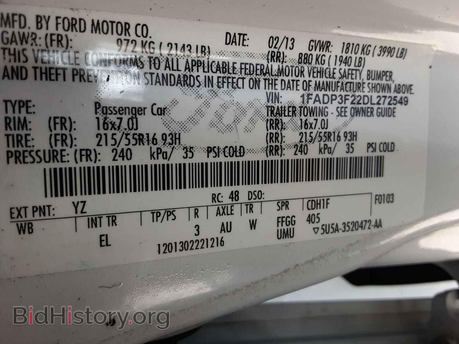 2013 FORD FOCUS - VIN: 1FADP3F22DL272549 - Photo 10