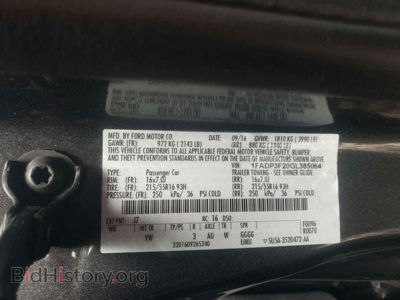 2016 FORD FOCUS - VIN: 1FADP3F20GL385064 - Фото 13