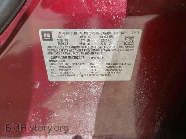 2016 GMC TERRAIN - VIN: 2GKFLTEK4G6262607 - Photo 10