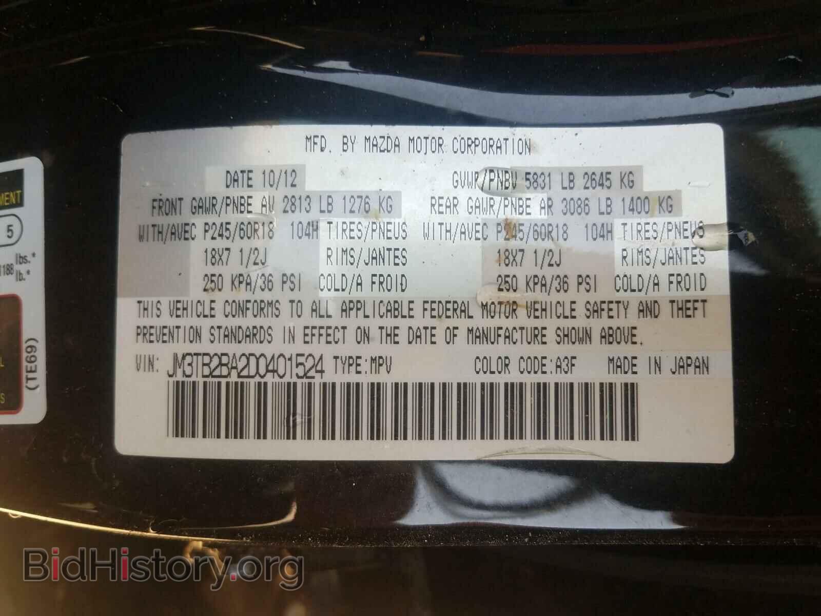 2013 MAZDA CX-9 - VIN: JM3TB2BA2D0401524 - Фото 10