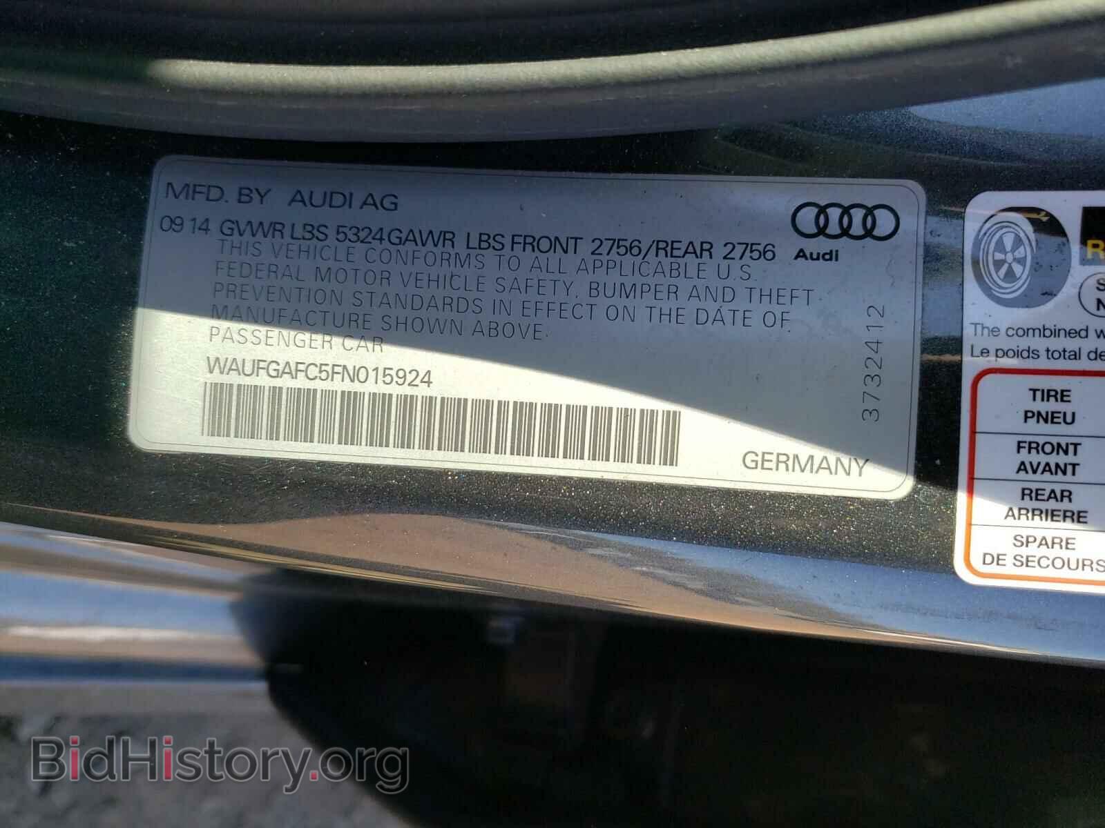 2015 AUDI A6 - VIN: WAUFGAFC5FN015924 - Фото 10