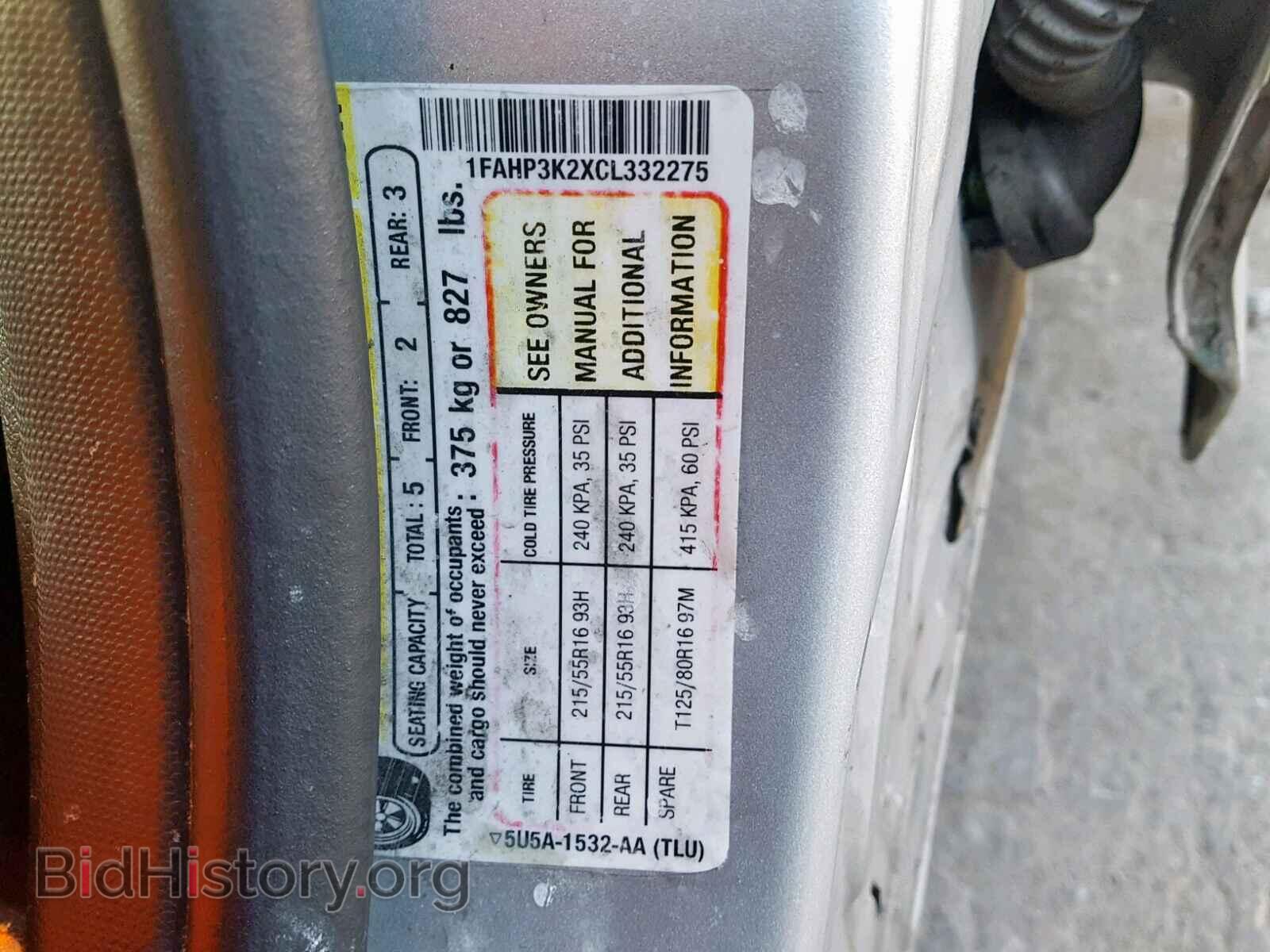 2012 FORD FOCUS SE - VIN: 1FAHP3K2XCL332275 - Фото 10