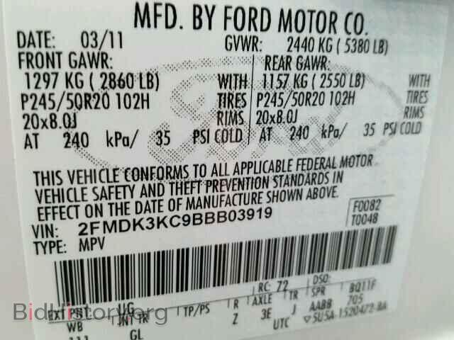2011 FORD EDGE - VIN: 2FMDK3KC9BBB03919 - Photo 10