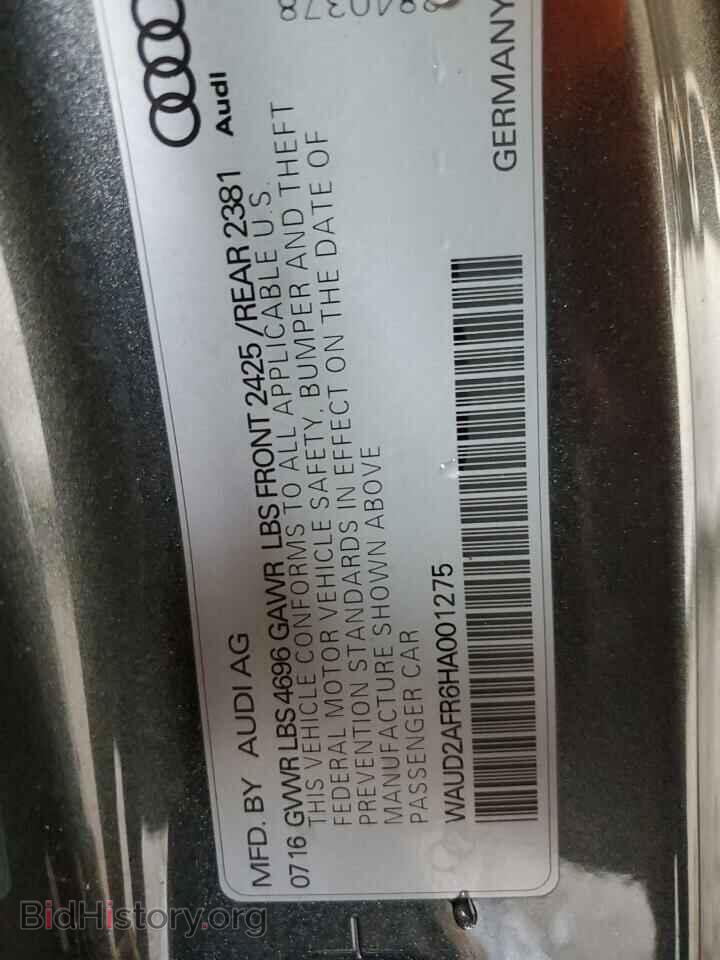 2017 AUDI A5 - VIN: WAUD2AFR6HA001275 - Фото 12