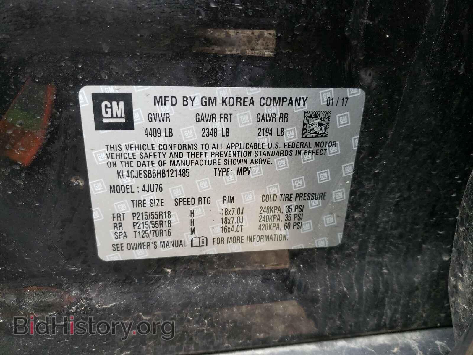 2017 BUICK ENCORE - VIN: KL4CJESB6HB121485 - Photo 10