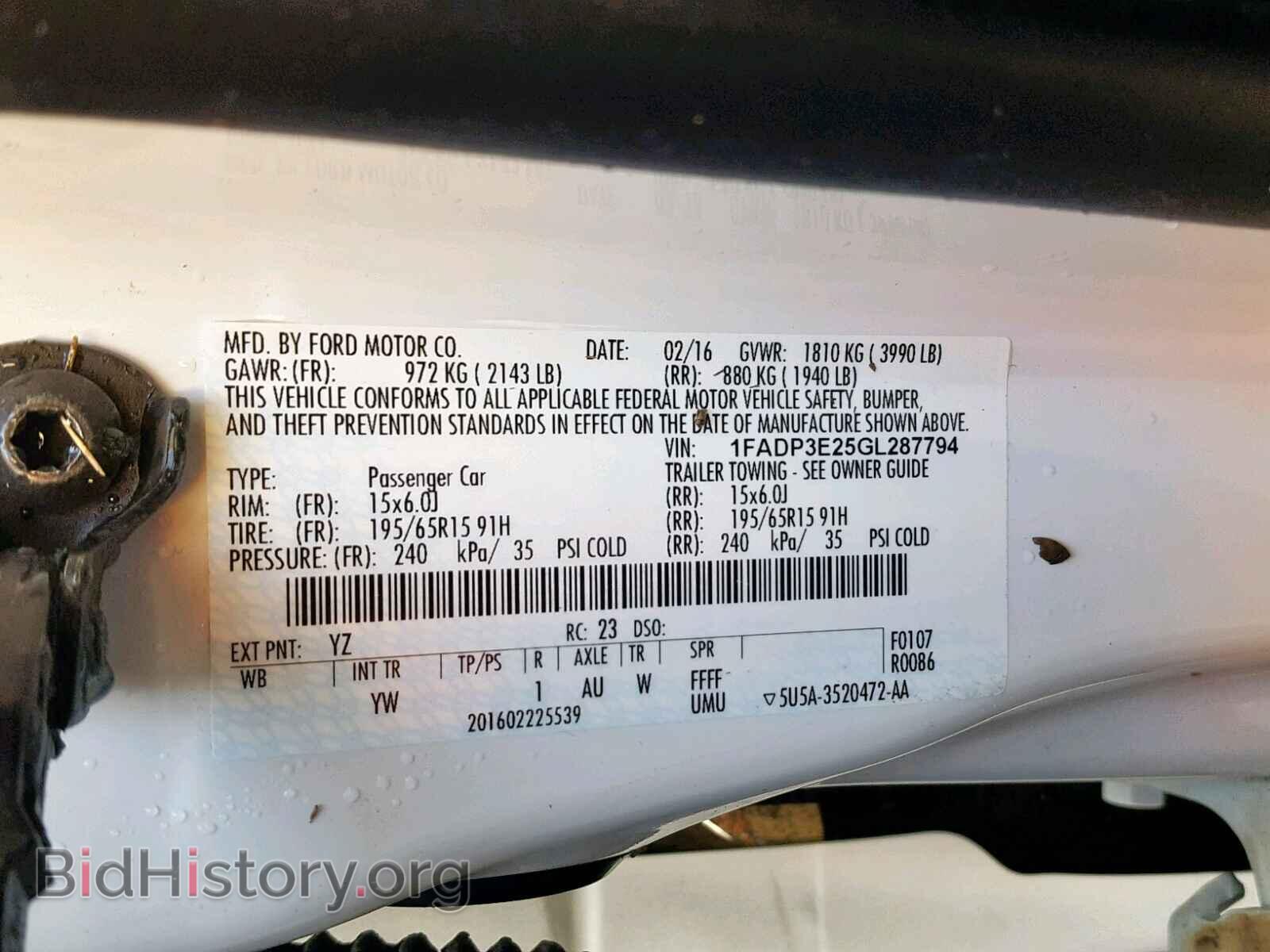 2016 FORD FOCUS - VIN: 1FADP3E25GL287794 - Photo 10