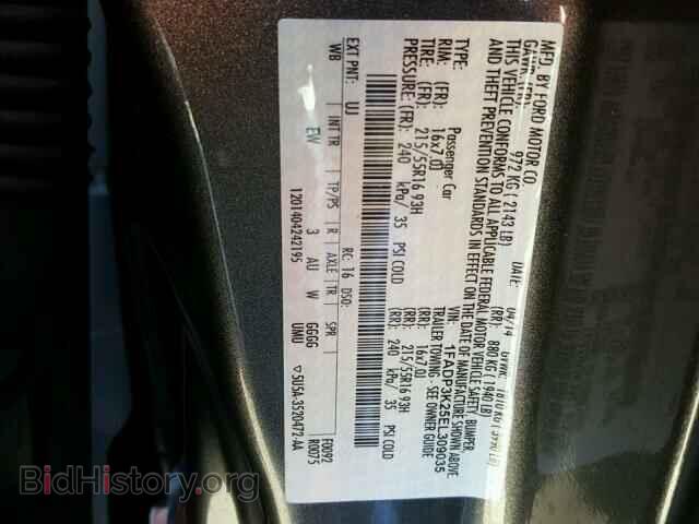 2014 FORD FOCUS - VIN: 1FADP3K25EL309035 - Фото 10
