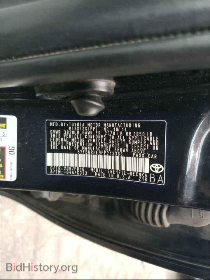 2015 TOYOTA COROLLA - VIN: 5YFBURHE9FP213366 - Фото 10
