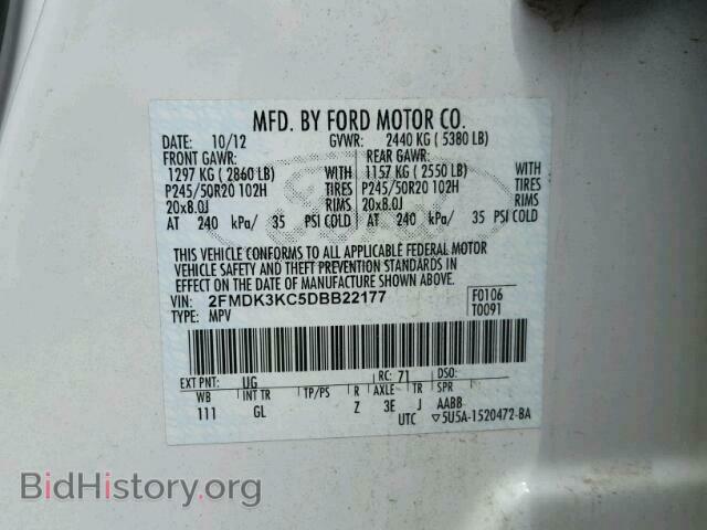 2013 FORD EDGE - VIN: 2FMDK3KC5DBB22177 - Фото 10