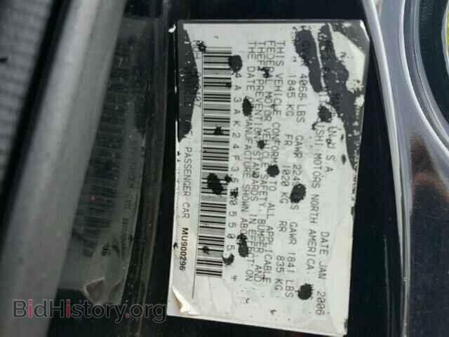 2006 MITSUBISHI ECLIPSE - VIN: 4A3AK24F36E055057 - Фото 10